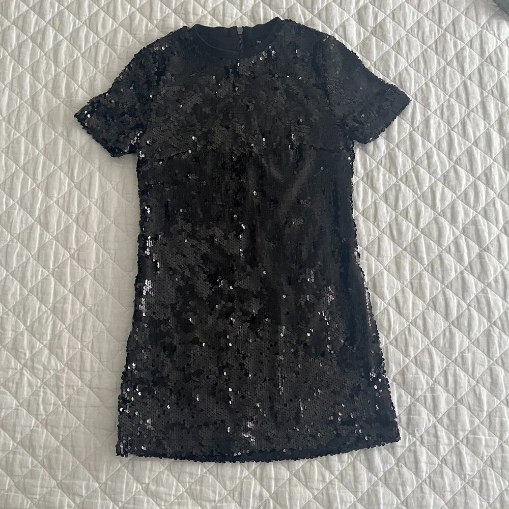 Forever 21 Black Sequin Mini Dress Medium NWT